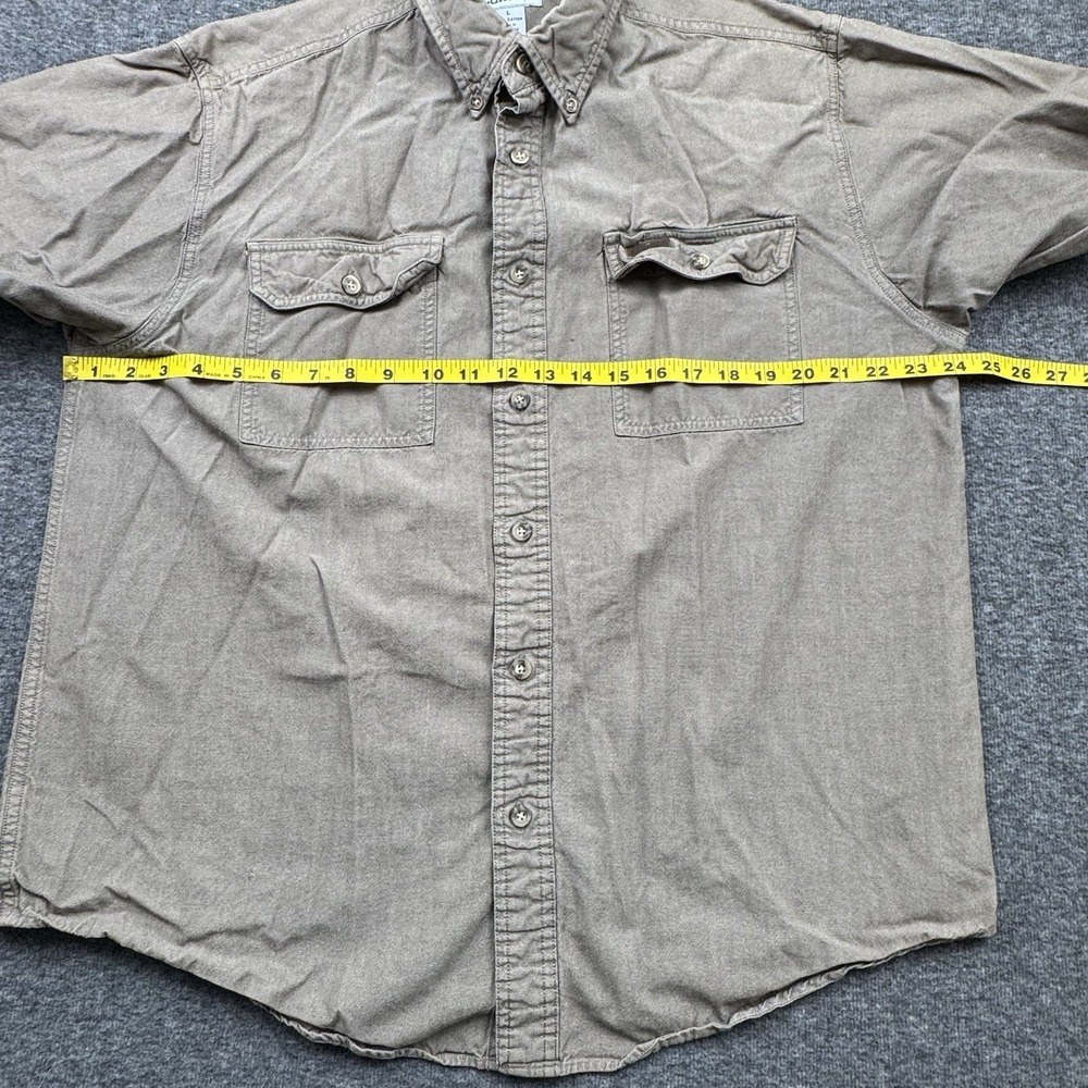 Carhartt Shirt Mens Large Tan Plaid Button Down Short Sleeve Workwear S118 MSC - Picture 5 of 16